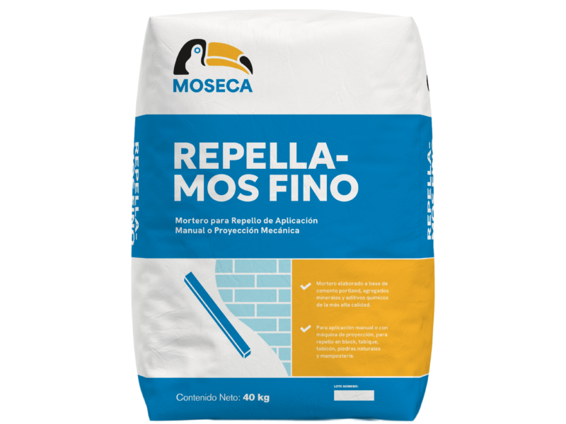Saco de mortero para repellar Repella-Mos Fino de 40 kg