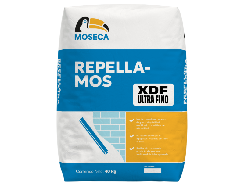 Saco de mortero ultrafino para repellar Repella-Mos XDF de 40 kg